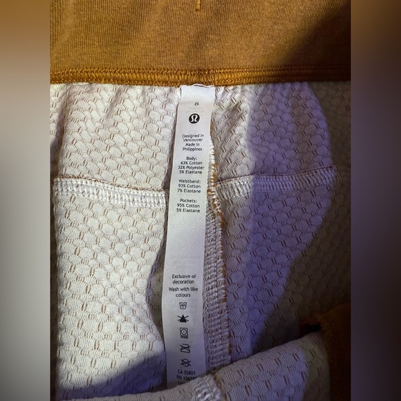 LULULEMON ATHLETICA Tan Warm Down textured Jogger size 8 - Picture 10 of 13